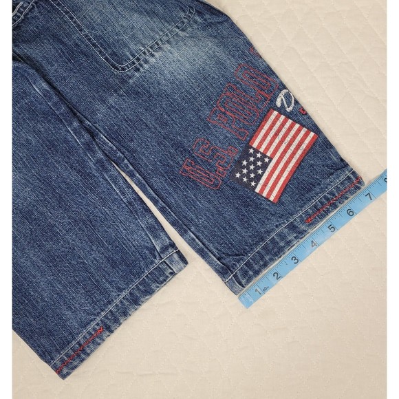 US Polo Assn Boy's Cargo Denim Jeans Stitch and Print Detail 8-Pocket Size 6 - Picture 15 of 16